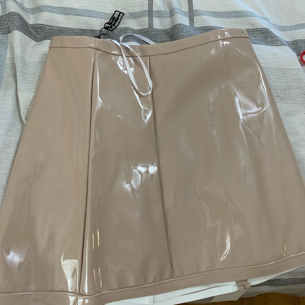 High Roller Latex High Waist Skirt